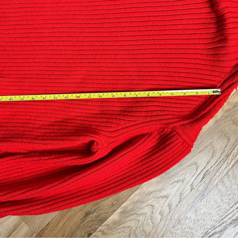 Cozy Red Ribbed Sweater - Picture 5 of 8